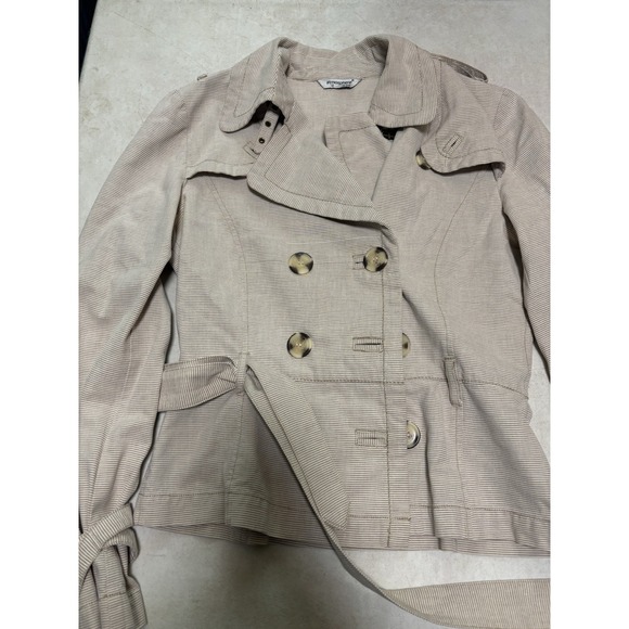 Medium Jackets & Blazers - Atmosphere Stripe‎ Double Breasted Belted Coat Jacket 10/39